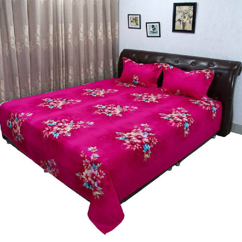 Pink Jasmine Bed Sheet