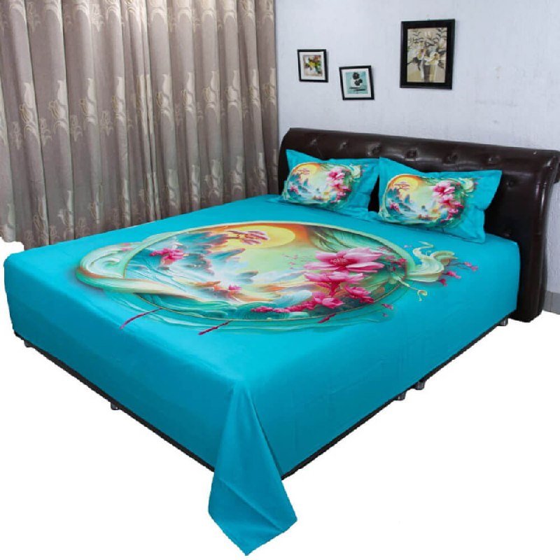 Jasmine Acqua RTPK Bed Sheet