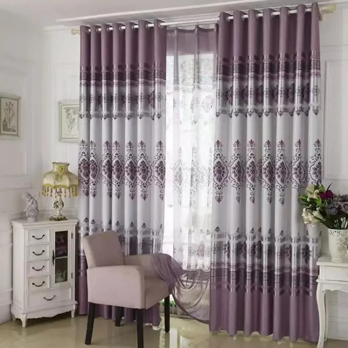 European Best luxury Home Decoration Curtain(5 khuci)